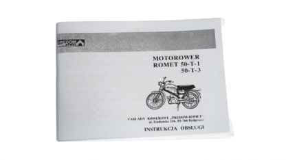 Katalog Instrukcja Obsługi Romet 50-T-1, 50-T-3