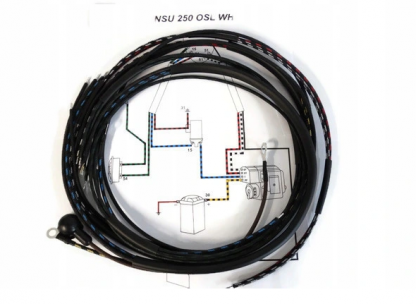 Instalacja elektryczna NSU 250 OSL WH oplot