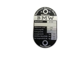 Tabliczka znamionowa BMW R50 prod.2