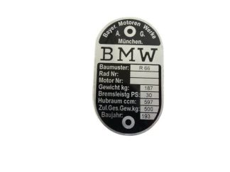 Tabliczka znamionowa BMW R66 prod.2
